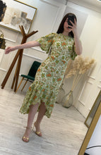 Cargar imagen en el visor de la galería, LEYRE - Maxi vestido verde floral