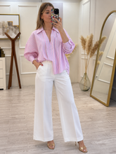 Cargar imagen en el visor de la galería, DANYA - Camisa rosa rayas