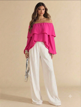 Cargar imagen en el visor de la galería, CAPUCCINE - Blusa fucsia