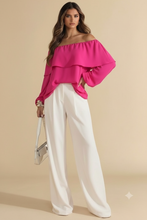Cargar imagen en el visor de la galería, CAPUCCINE - Blusa fucsia