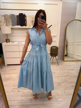 Cargar imagen en el visor de la galería, KIARA - Maxi vestido azul