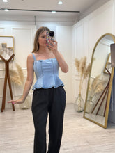 Cargar imagen en el visor de la galería, ROXANA - Top azul tirantes