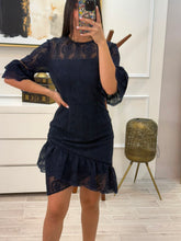 Cargar imagen en el visor de la galería, HELENIA - Vestido midi azul marino