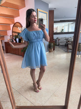 Cargar imagen en el visor de la galería, MACKENZIE - Vestido corto azul