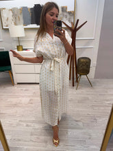 Cargar imagen en el visor de la galería, ASHLEY - Maxi vestido hueso estampado