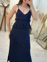 Cargar imagen en el visor de la galería, PARVATI - Vestido midi azul marino
