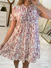 Cargar imagen en el visor de la galería, JILL - Vestido estampado blanco