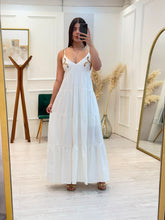 Cargar imagen en el visor de la galería, GISELLE - Maxi vestido hueso tirantes