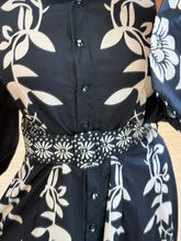Cargar imagen en el visor de la galería, LOUISE - Maxi vestido negro estampado