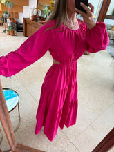 Cargar imagen en el visor de la galería, ROWENA - Maxi vestido magenta