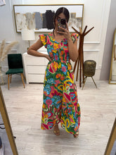 Cargar imagen en el visor de la galería, YARITZA - Maxi vestido estampado multicolor