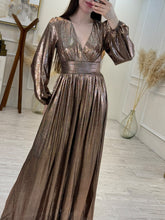 Cargar imagen en el visor de la galería, JACOME - Maxi vestido metalico