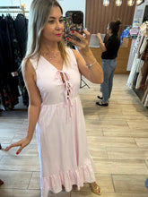 Cargar imagen en el visor de la galería, CAROLA - Maxi vestido baby pink