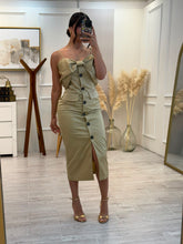 Cargar imagen en el visor de la galería, GINGER - Vestido midi khaki