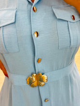 Cargar imagen en el visor de la galería, ROSAMUND - Vestido midi azul claro