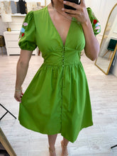 Cargar imagen en el visor de la galería, HOLLY - Vestido corto verde