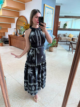 Cargar imagen en el visor de la galería, FARAH - Maxi vestido estampado palmas
