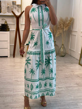 Cargar imagen en el visor de la galería, ANITA - Maxi vestido blanco palmas