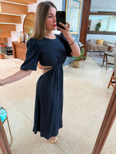 Cargar imagen en el visor de la galería, LUCINE - Maxi vestido azul profundo