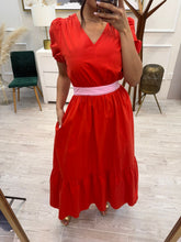 Cargar imagen en el visor de la galería, IRMIN - Maxi vestido rojo
