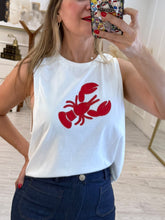 Cargar imagen en el visor de la galería, DIANE - Blusa blanca langosta