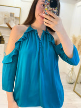 Cargar imagen en el visor de la galería, HAYDEN - Blusa verde petroleo