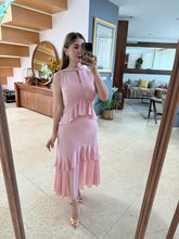 Cargar imagen en el visor de la galería, CLAUDINE - Maxi vestido rosa viejo