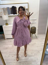 Cargar imagen en el visor de la galería, NORMA - Vestido midi lila