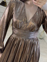 Cargar imagen en el visor de la galería, JACOME - Maxi vestido metalico
