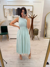 Cargar imagen en el visor de la galería, SIENA - Maxi vestido azul sin mangas
