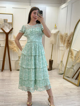 Cargar imagen en el visor de la galería, CORALIA - Maxi vestido verde