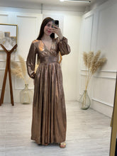 Cargar imagen en el visor de la galería, JACOME - Maxi vestido metalico