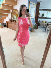 Cargar imagen en el visor de la galería, CANDELARIA - Vestido corto coral palmas
