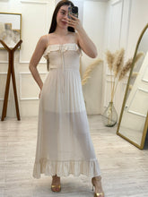Cargar imagen en el visor de la galería, RUTH - Maxi vestido avena tirantes