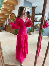 Cargar imagen en el visor de la galería, LINA - Maxi vestido fucsia