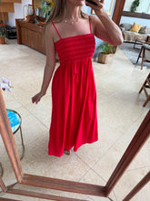 Cargar imagen en el visor de la galería, AMARANTA - Maxi vestido rojo tirantes