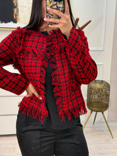 Cargar imagen en el visor de la galería, ANABEL - Blazer tweed rojo