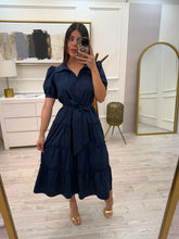 Cargar imagen en el visor de la galería, SABRINA - Maxi vestido azul profundo