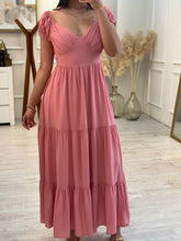 Cargar imagen en el visor de la galería, DOREEN - Maxi vestido coral
