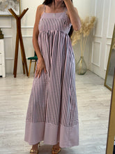 Cargar imagen en el visor de la galería, KENNY - Maxi vestido rayado