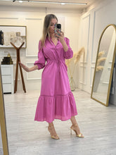 Cargar imagen en el visor de la galería, ANIKA - Maxi vestido magenta