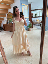 Cargar imagen en el visor de la galería, MARISHKA - Maxi vestido amarillo rayas