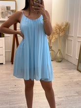 Cargar imagen en el visor de la galería, PAIGE - Vestido corto azul claro