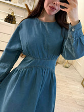 Cargar imagen en el visor de la galería, CLARITA - Vestido midi azul