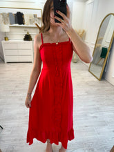 Cargar imagen en el visor de la galería, ALIZEE - Maxi vestido rojo tirantes