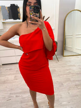 Cargar imagen en el visor de la galería, OLGA - Vestido midi rojo
