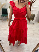 Cargar imagen en el visor de la galería, IVY - Maxi vestido rojo