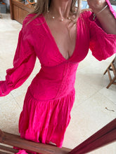 Cargar imagen en el visor de la galería, LINA - Maxi vestido fucsia