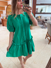 Cargar imagen en el visor de la galería, KARELY - Vestido corto verde