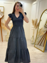 Cargar imagen en el visor de la galería, ERLINDA - Maxi vestido negro